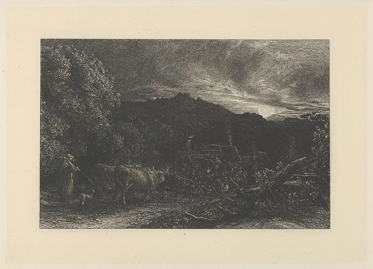 The Weary Ploughman, or The Herdsman, or Tardus Bubulcus — Samuel Palmer