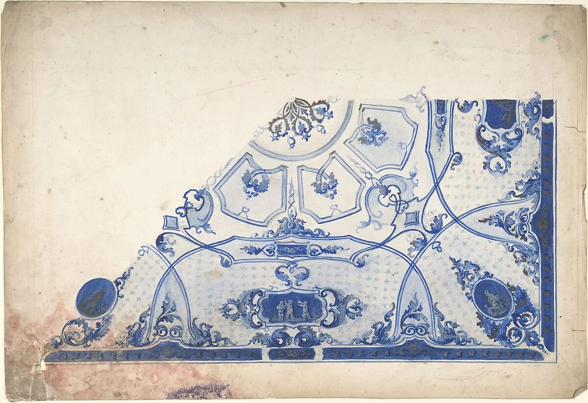 Design for a Painted Ceiling — Anonymous, Italian, 19th century