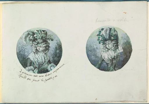 Two Costume Designs or Portrait Types