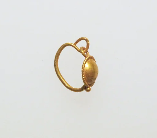 Earring with plain loop and disc