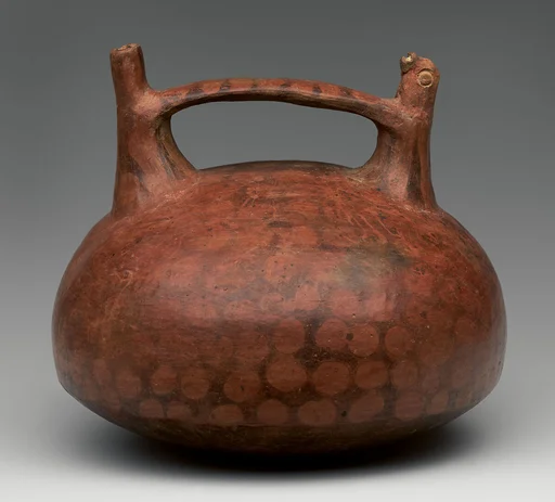 Double Spout and Bridge Bottle with Bird Head