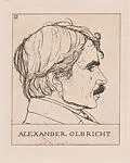 Portrait of Alexander Olbricht, in profile — Marcus Behmer|Alexander Olbricht|Zeitschrift für Bildenden Kunst