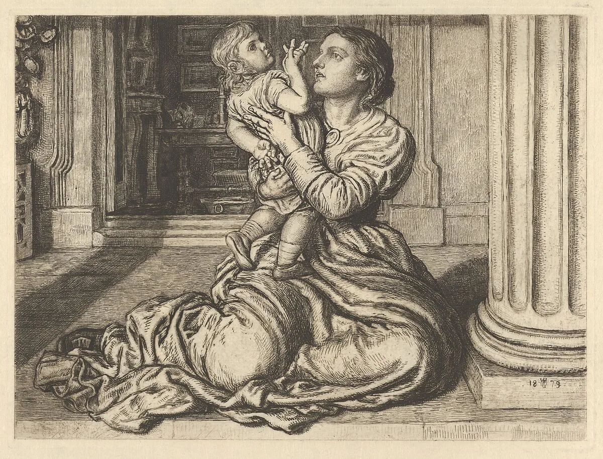 The Father's Leave-Taking — William Holman Hunt|The Etching Club