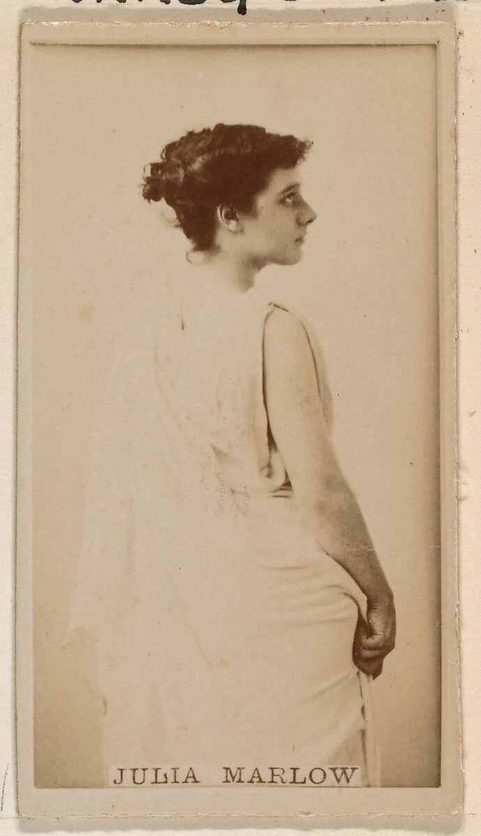 Julia Marlow, from the Actresses series (N245) issued by Kinney Brothers to promote Sweet Caporal Cigarettes — Kinney Brothers Tobacco Company