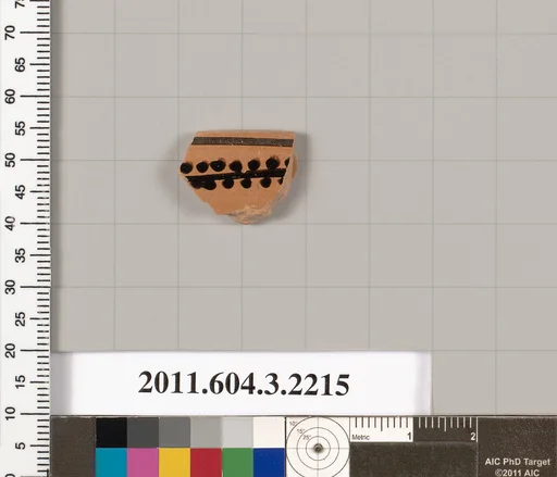 Terracotta rim fragment of a kylix (drinking cup)