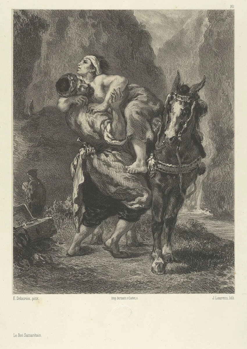 The Good Samaritan — Jules Laurens|Eugène Delacroix