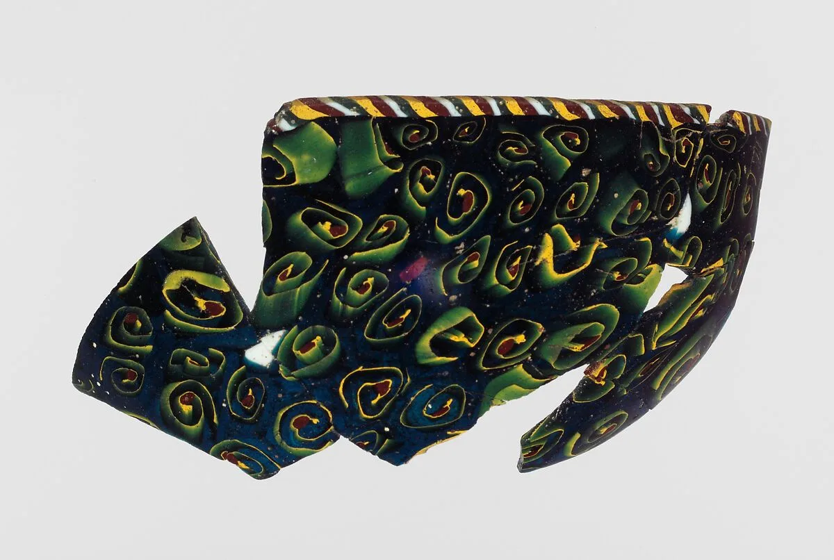 Glass mosaic bowl fragments — Unknown