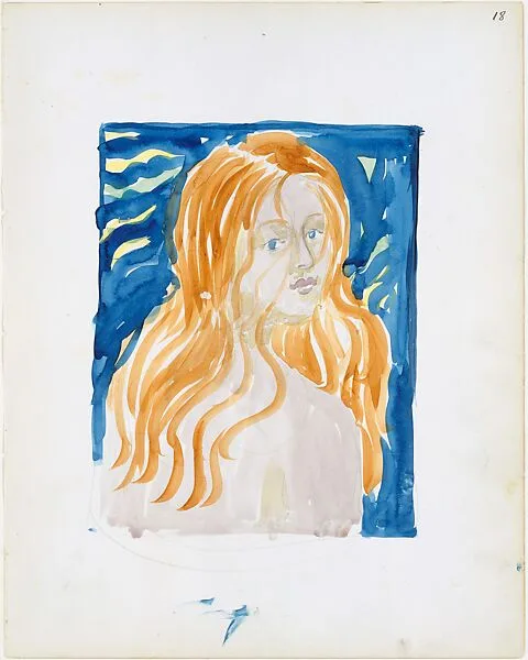 Large Boston Public Garden Sketchbook: A nude woman with red hair — Maurice Brazil Prendergast