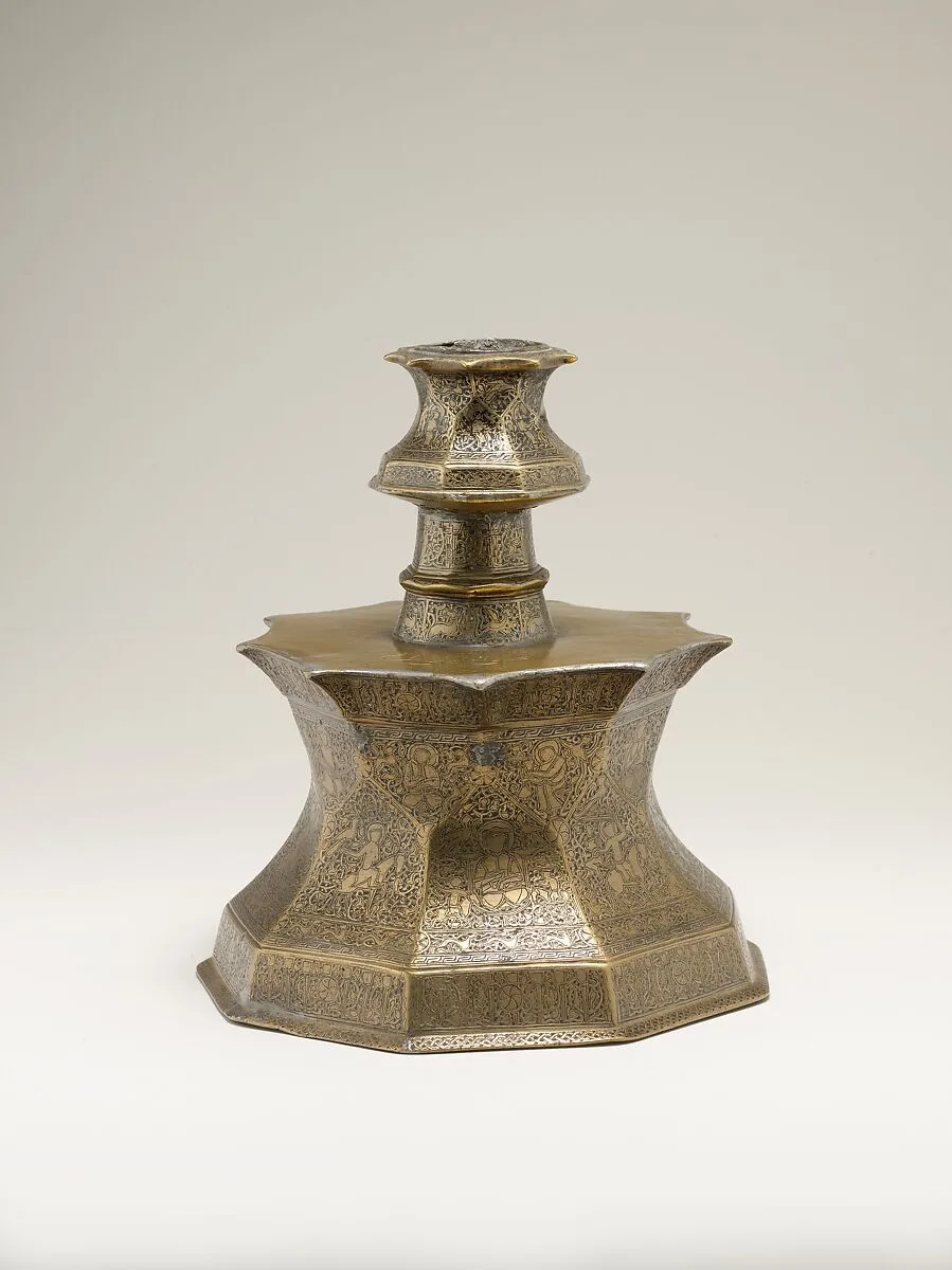 Candlestick with Figural Imagery — Unknown