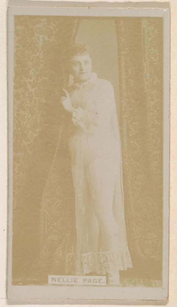 Nellie Page, from the Actresses series (N245) issued by Kinney Brothers to promote Sweet Caporal Cigarettes — Kinney Brothers Tobacco Company