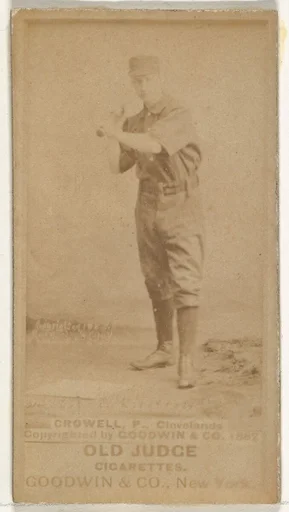 William Theodore "Billy" Crowell, Pitcher, Cleveland, from the Old Judge series (N172) for Old Judge Cigarettes