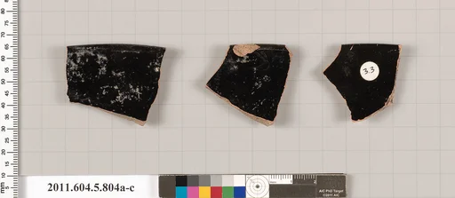 Terracotta rim fragments of kylikes (drinking cups)