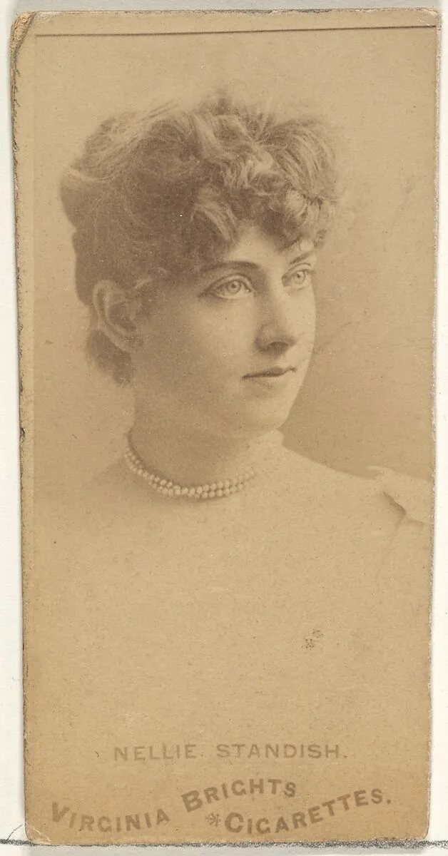 Nellie Standish, from the Actors and Actresses series (N45, Type 1) for Virginia Brights Cigarettes — Allen & Ginter