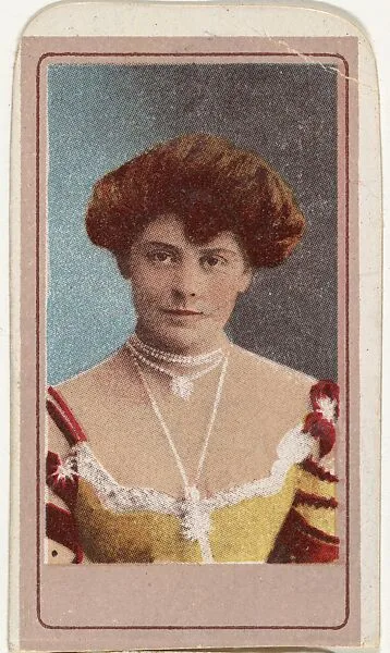 Actress wearing pearl necklace, from the Actresses series (T176) issued by Sweet Caporal Cigarettes — Kinney Brothers Tobacco Company