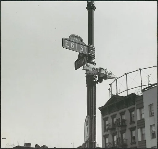 [Street Lamp at Corner of 1st Avenue and 61st Street, New York City]