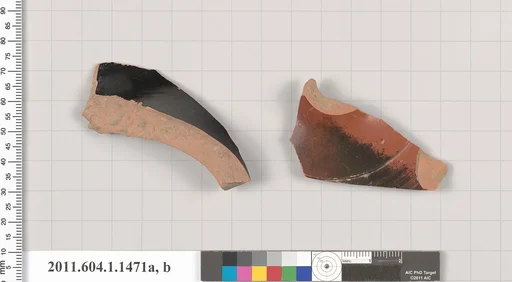 Terracotta fragments of kylikes (drinking cups)