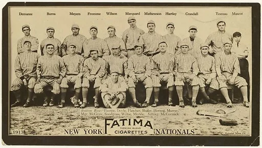 New York Giants, National League, from the "Baseball Team" series (T200), issued by Liggett & Myers Tobacco Company to promote Fatima Turkish Blend Cigarettes