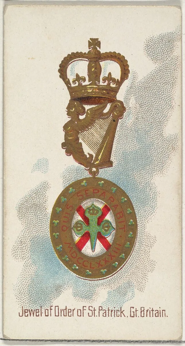 Jewel of the Order of St. Patrick, Great Britain, from the World's Decorations series (N30) for Allen & Ginter Cigarettes — Lindner, Eddy & Claus|Allen & Ginter