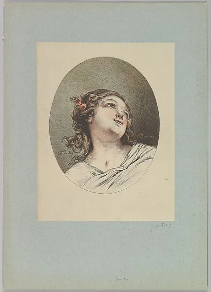 Head of a Child Looking to the Right and Upward — George William Thornley|François Boucher