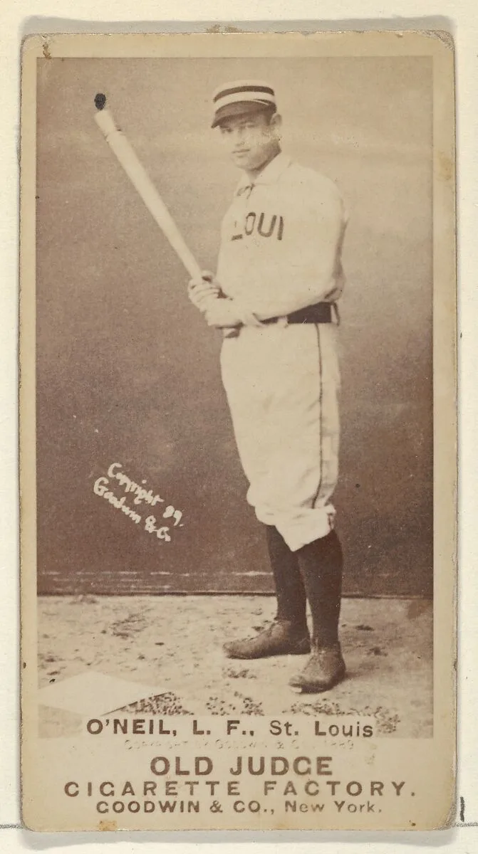 James Edward "Tip" O'Neill, Left Field, St. Louis Browns, from the Old Judge series (N172) for Old Judge Cigarettes — Goodwin & Company