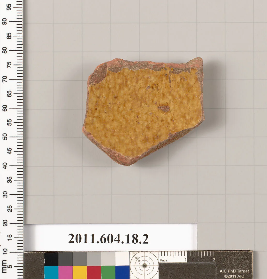 Fragment of a glazed ceramic plate or bowl — Unknown