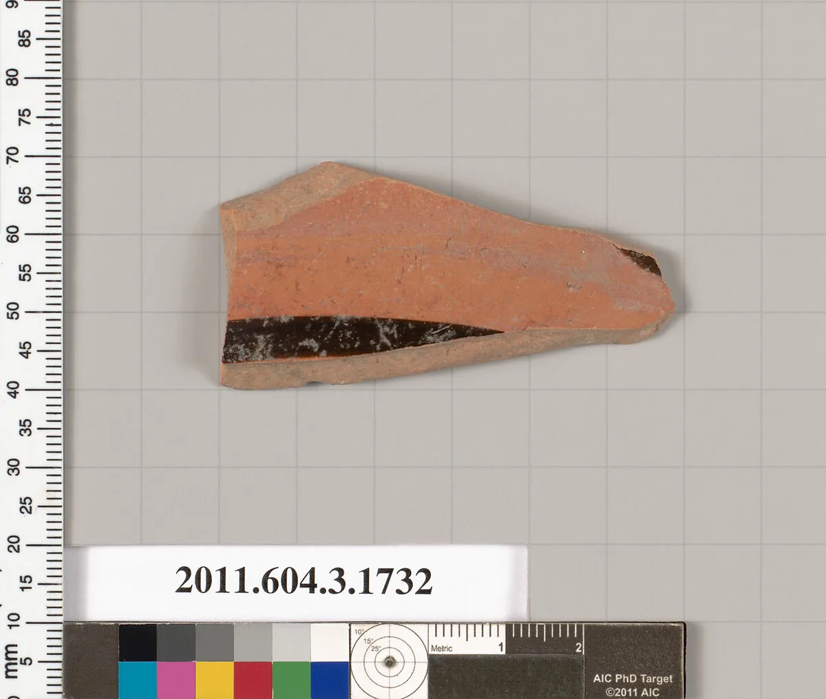 Terracotta fragment of a kylix: Band or lip cup (drinking cup) — Unknown