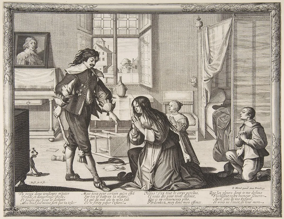 The Wife-Beater — Abraham Bosse|Jean I Leblond