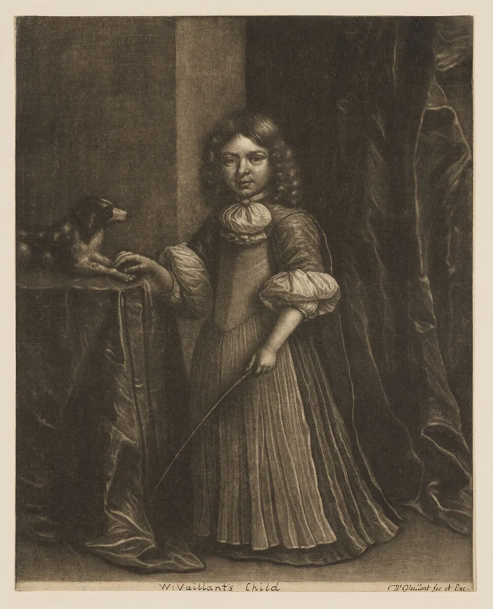 Portrait of a Young Boy with a Dog — Wallerant Vaillant