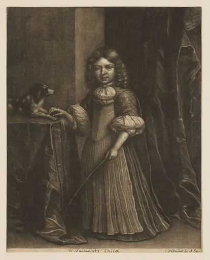 Portrait of a Young Boy with a Dog