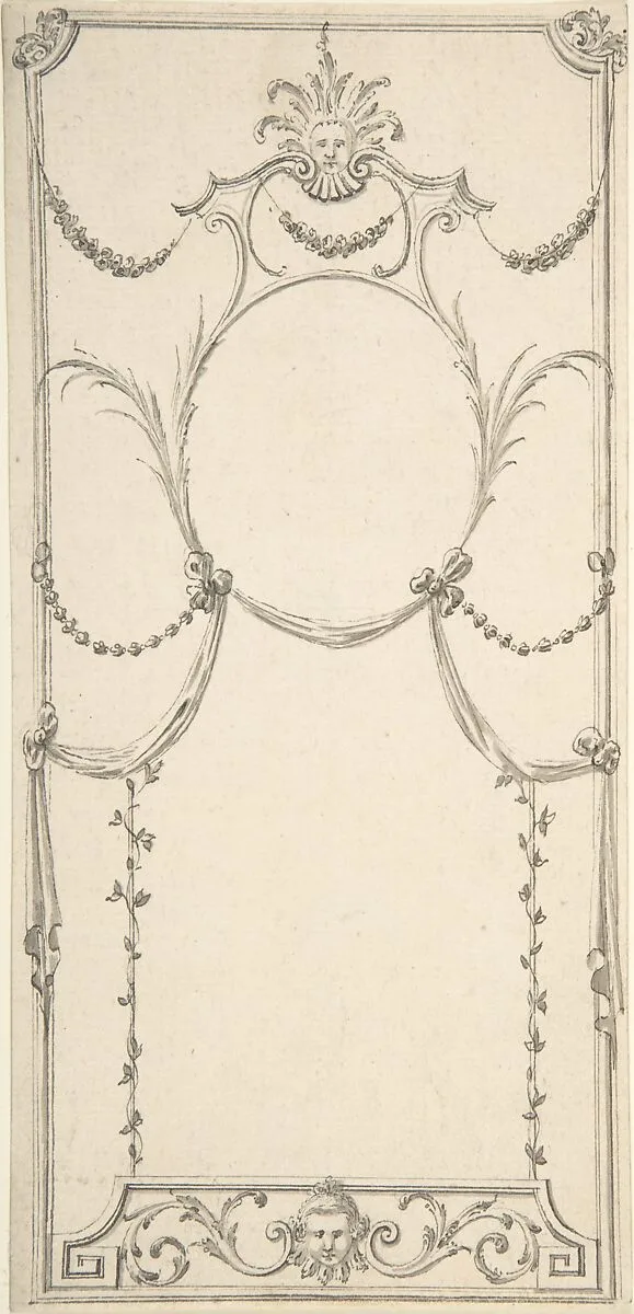 Design for Wall Panel — Anonymous, British, 18th century