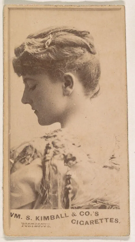 Miss Fortescue, from the Actresses series (N203) issued by Wm. S. Kimball & Co. — William S. Kimball & Company