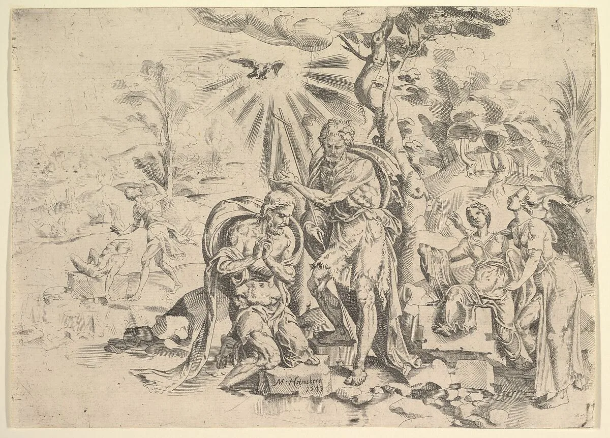 The Baptism of Christ — Maarten van Heemskerck|Dirck Volckertsz Coornhert