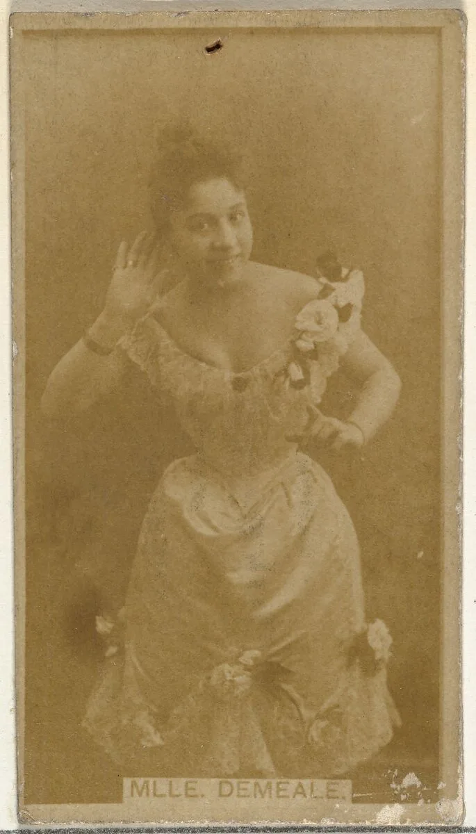 Mlle. Demeale, from the Actors and Actresses series (N145-8) issued by Duke Sons & Co. to promote Duke Cigarettes — W. Duke, Sons & Co.|American Tobacco Company