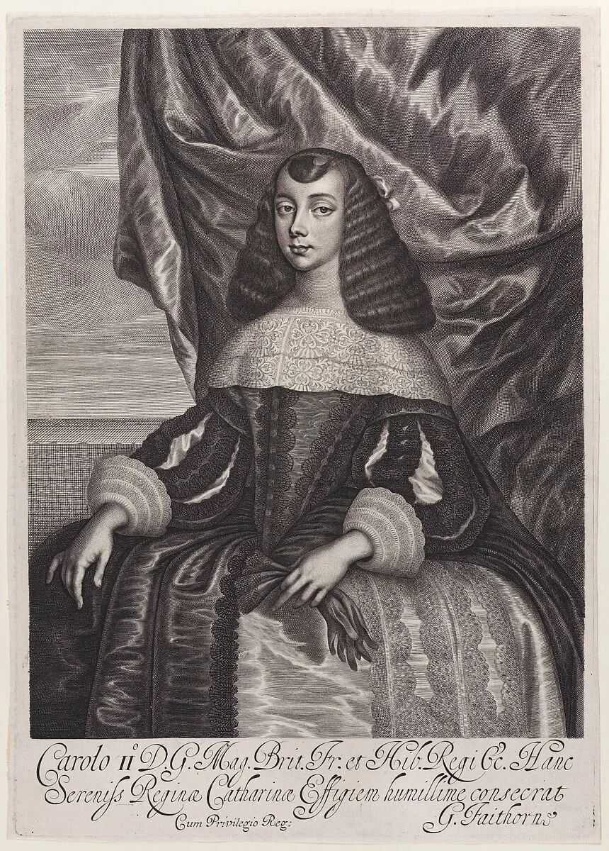 Catherine of Braganza — Dirck Stoop|William Faithorne the Elder|Queen Catherine of Braganza