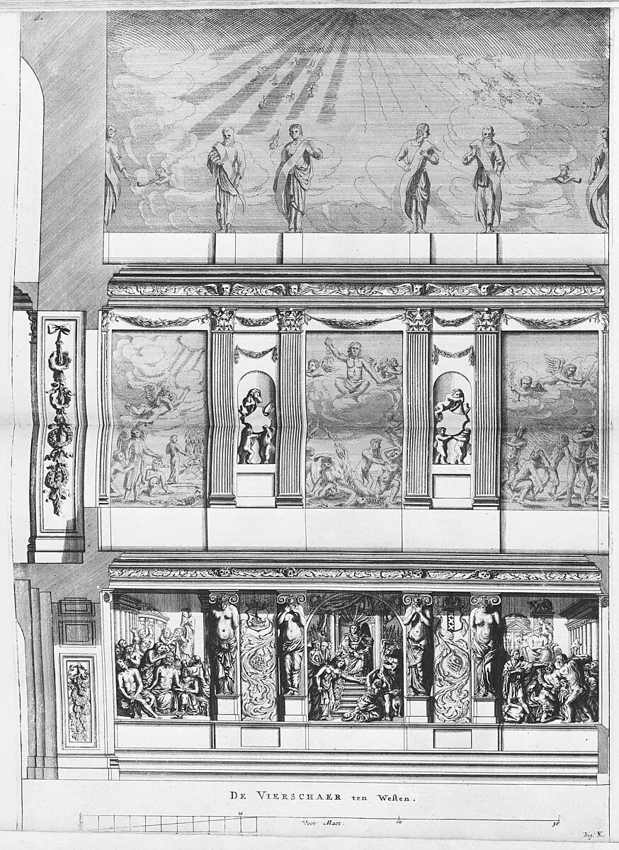 I) Afbeelding van't Stadt Huys van Amsterdam — Jacob van Campen|Jacob Vennekool|Hubertus Quellinus|Frederick de Wit