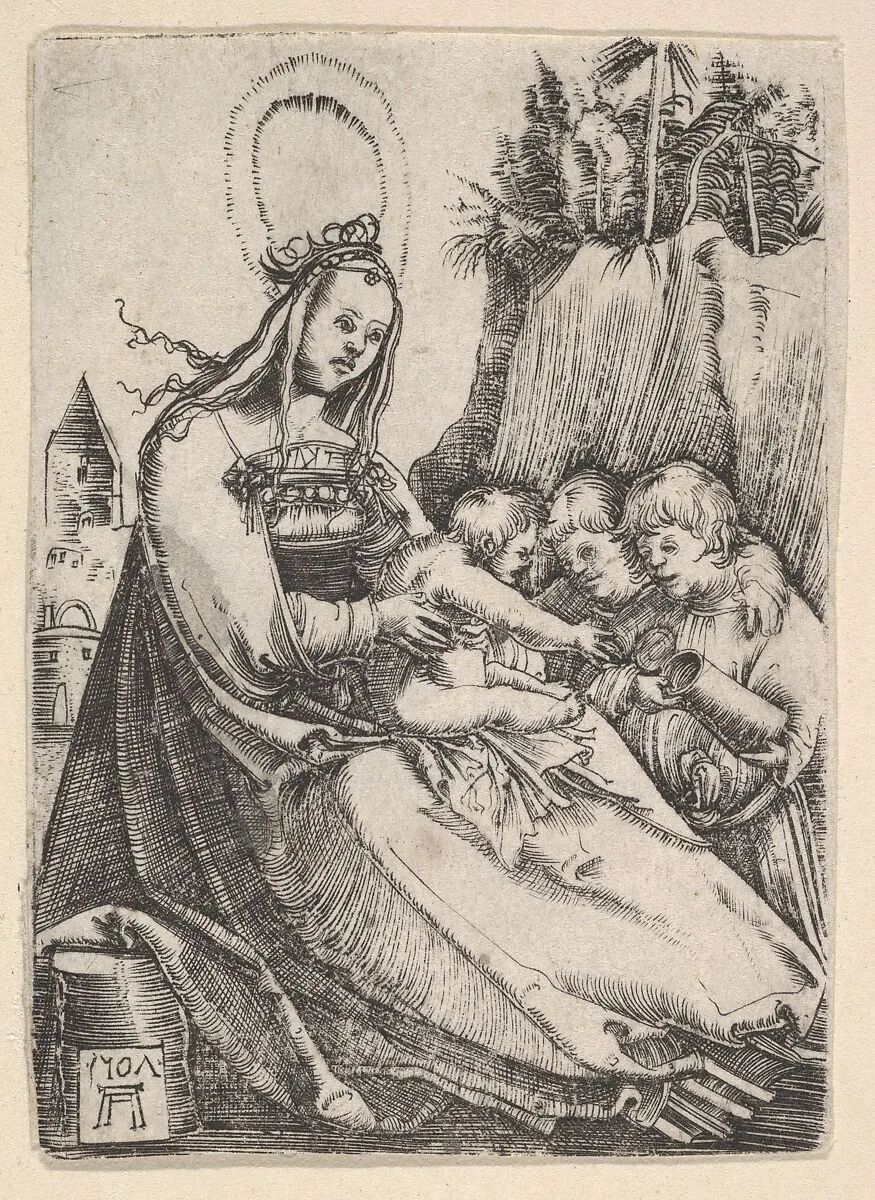 Virgin and Child with Two Boys — Albrecht Altdorfer