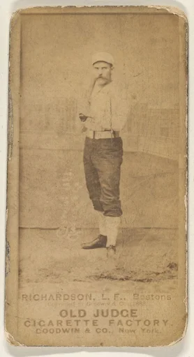 Richardson, Left Field, Boston, from the Old Judge series (N172) for Old Judge Cigarettes