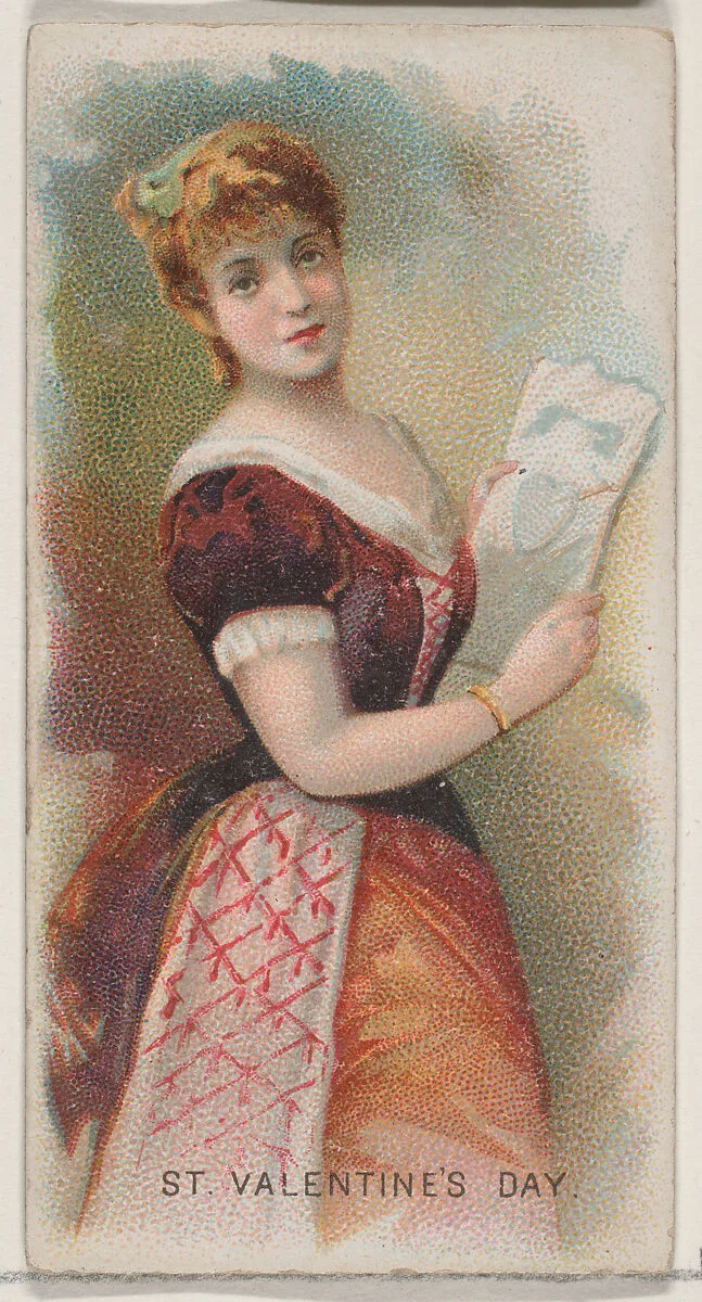 Saint Valentine's Day, United States, from the Holidays series (N80) for Duke brand cigarettes — W. Duke, Sons & Co.|George S. Harris & Sons