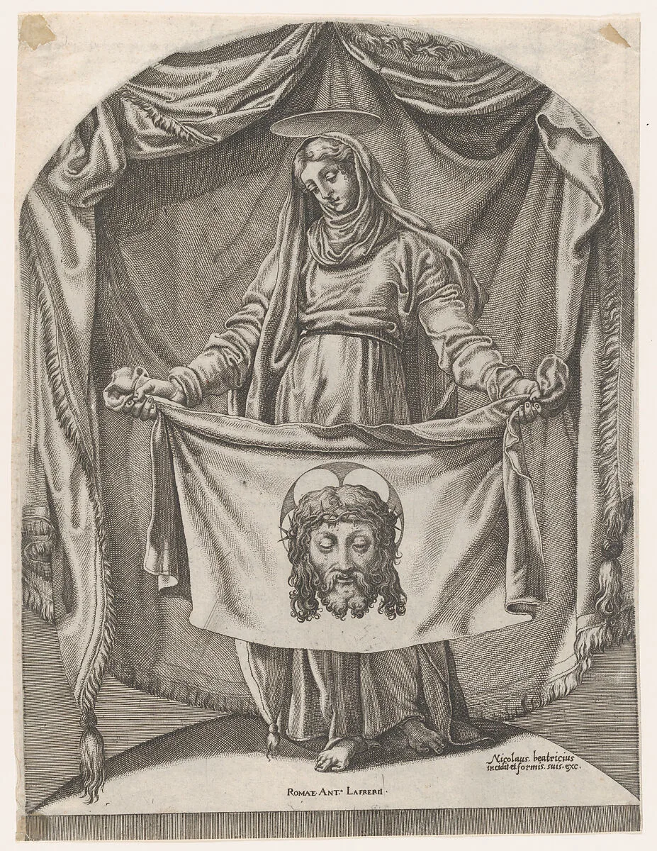 St. Veronica with the Sudarium, after Michelangelo — Girolamo Muziano|Nicolas Beatrizet