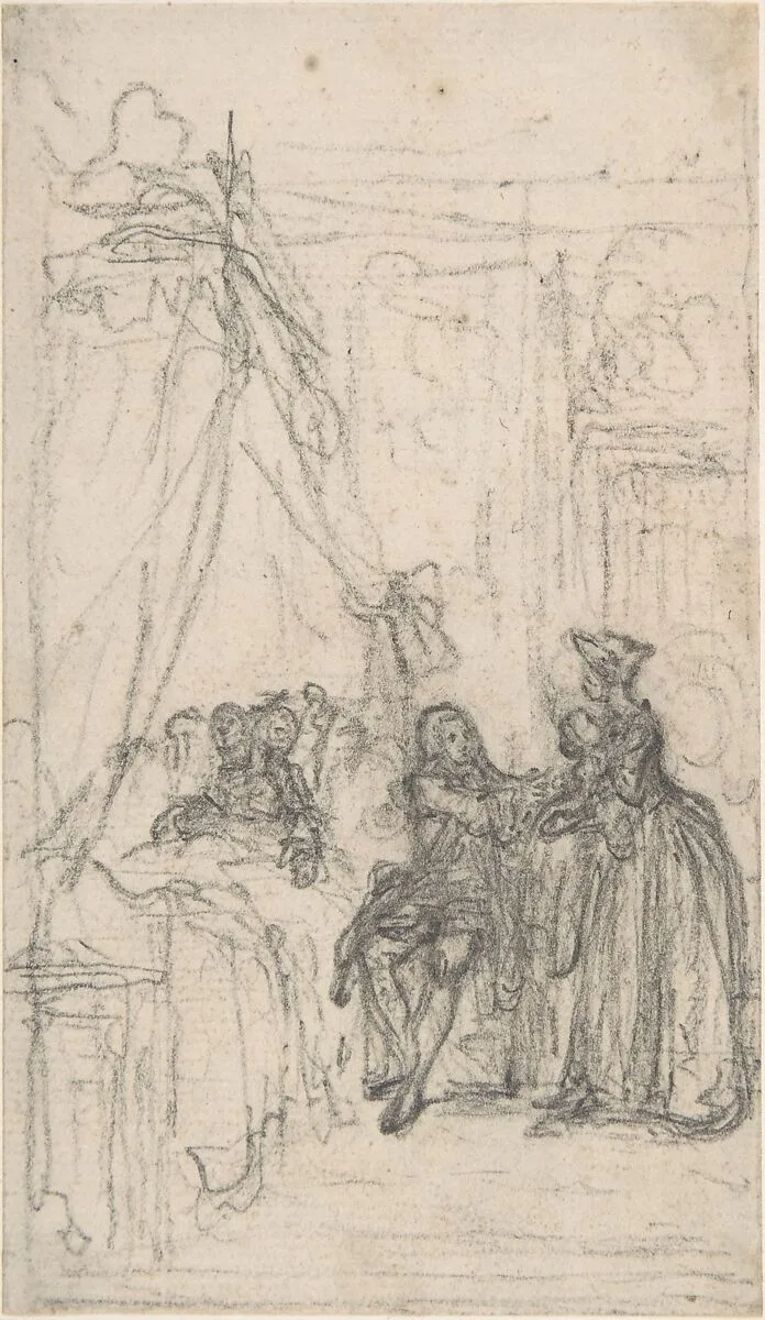 Study for a frontispiece for "Histoire de Miss Jenny" — Hubert François Gravelot