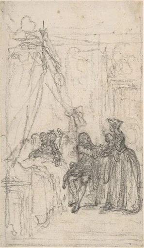 Study for a frontispiece for "Histoire de Miss Jenny"