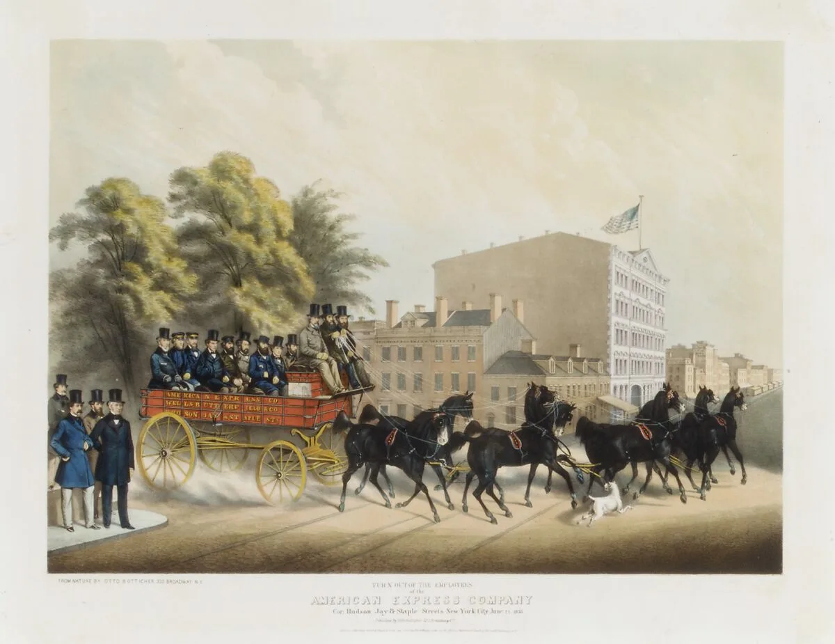Turn Out of the Employees of the American Express Company, Corner of Hudson, Jay & Staple Streets, New York City on June 21, 1858 — Otto Botticher