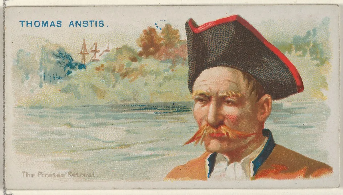 Thomas Anstis, The Pirates' Retreat, from the Pirates of the Spanish Main series (N19) for Allen & Ginter Cigarettes — George S. Harris & Sons|Allen & Ginter