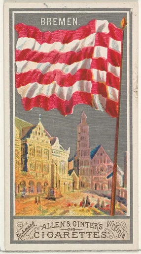 Bremen, from the City Flags series (N6) for Allen & Ginter Cigarettes Brands