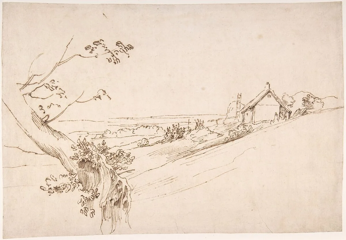 Landscape with a Gnarled Tree and a Farm — Anthony van Dyck