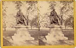 [2 Stereographic Views of Robert Burns Statue, Central Park, New York]