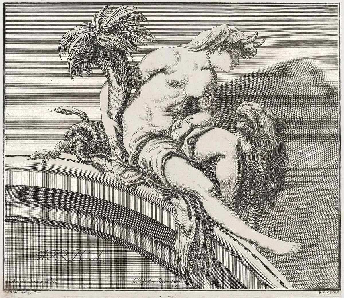 Allegory of Africa, from the Four Continents — Edme Bouchardon|Johann Justin Preissler|Georg Martin Preissler