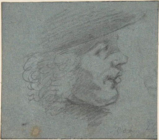 Profile head of a man looking right