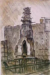 New York, Corner of 10th Street & University Place — David Burliuk