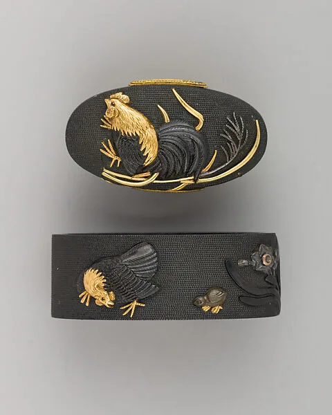 Sword-Hilt Collar and Pommel (Fuchigashira) — Unknown